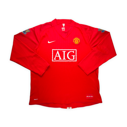 Manchester United 2007/08 Home #7 RONALDO L/S - XL