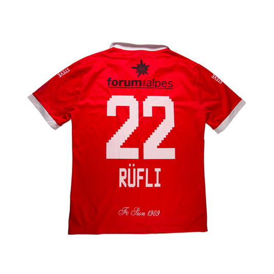 Sion 2013/14 Home 'Matchworn' #22 RÜFLI  - L